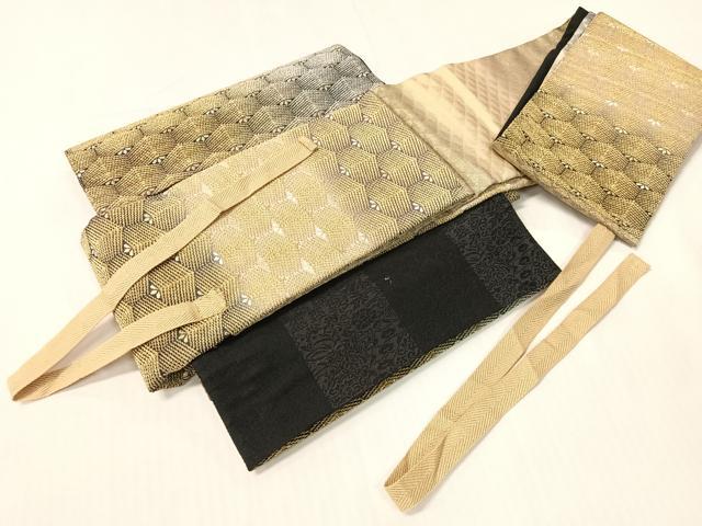 平和屋着物●つけ帯　金華山織　松葉亀甲文　正絹　逸品　CABI4133vp