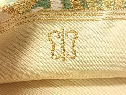 平和屋着物●西陣　川島織物　つけ帯　唐織　切嵌吉祥花鳥文　金銀糸　正絹　逸品　CABI4134vp