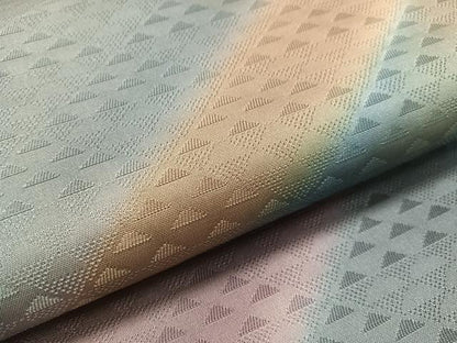 平和屋着物●両面　全通柄袋帯　流線文　黒地　長尺　正絹　逸品　CABI4155vp
