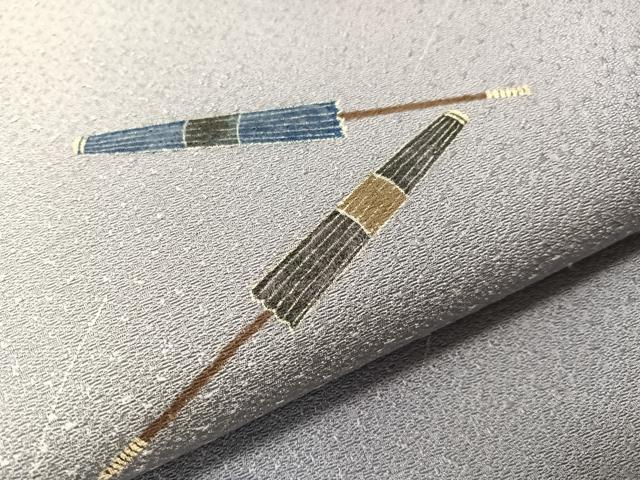 平和屋着物●太鼓柄袋帯　作家物　紙芸　番傘　正絹　逸品　CABI4156vp