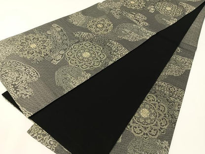 平和屋着物●六通柄袋帯　正倉院花文　金糸　正絹　逸品　未使用　CABI4157vp