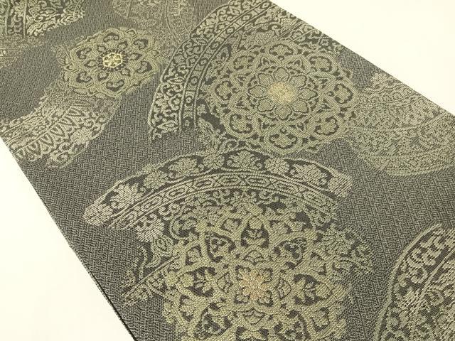 平和屋着物●六通柄袋帯　正倉院花文　金糸　正絹　逸品　未使用　CABI4157vp