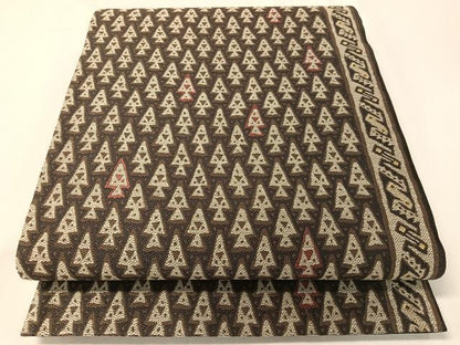 平和屋着物●両面　六通柄袋帯　幾何学間道　正絹　逸品　未使用　CABI4158vp