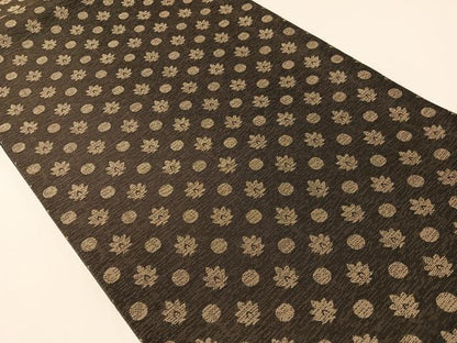 平和屋着物●両面　六通柄袋帯　幾何学間道　正絹　逸品　未使用　CABI4158vp
