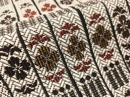 平和屋着物●本場筑前博多織　八寸名古屋帯　花間道　正絹　逸品　CABI4165vp