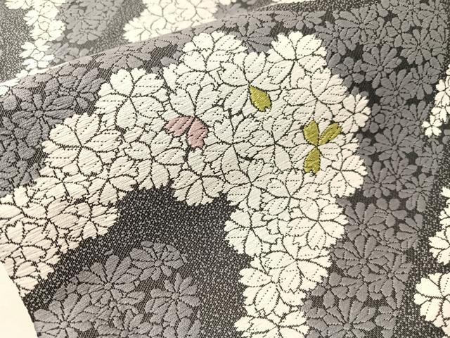平和屋着物●九寸名古屋帯　唐織　舞桜　正絹　逸品　CABI4168vp
