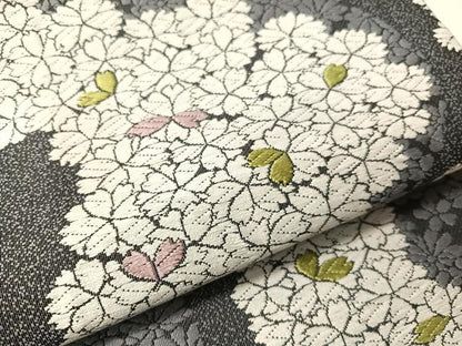 平和屋着物●九寸名古屋帯　唐織　舞桜　正絹　逸品　CABI4168vp