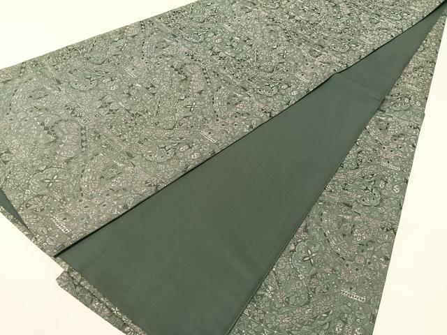 平和屋着物●全通柄袋帯　花唐草吉祥文　正絹　逸品　CABI4178vp