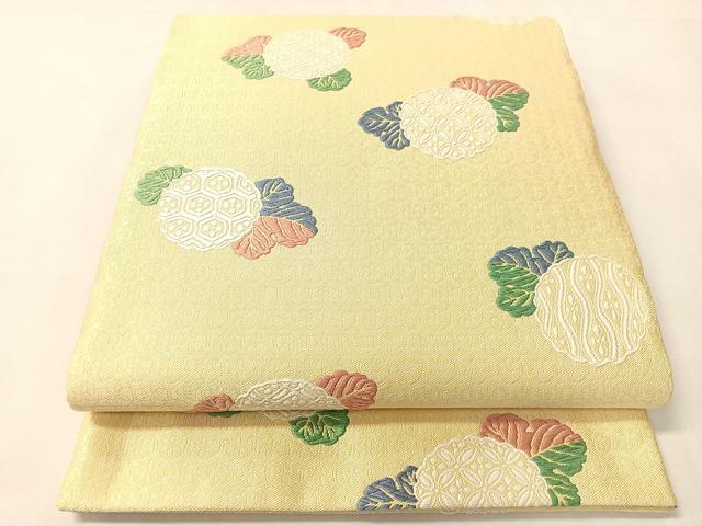 平和屋着物●全通柄袋帯　唐織　万寿菊　ますいわ屋扱い　正絹　逸品　未使用　CABI4182vp