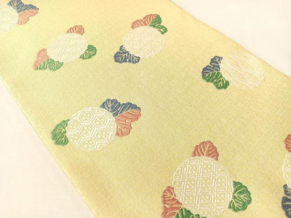 平和屋着物●全通柄袋帯　唐織　万寿菊　ますいわ屋扱い　正絹　逸品　未使用　CABI4182vp