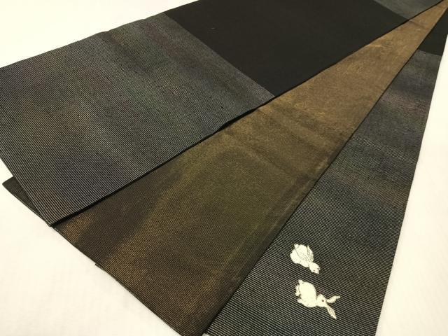 平和屋着物●太鼓柄袋帯　雪輪兎　金銀糸　正絹　逸品　CABI4183vp