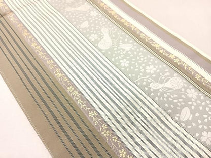 平和屋着物●本場筑前博多織　両面　全通柄袋帯　瓢箪花間道　金糸　正絹　逸品　未使用　CABI4185vp