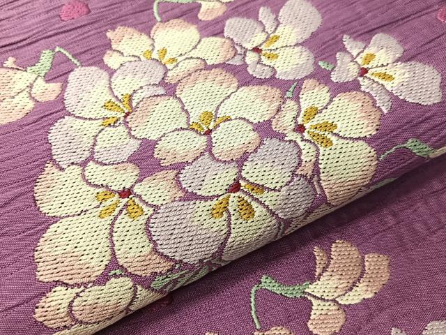 平和屋着物●両面　六通柄袋帯　束ね花文　正絹　逸品　未使用　CABI4190vp