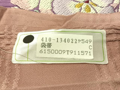 平和屋着物●両面　六通柄袋帯　束ね花文　正絹　逸品　未使用　CABI4190vp