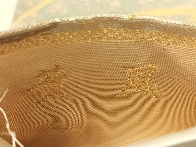 平和屋着物●西陣　長嶋成織物　ながしま帯　六通柄袋帯　唐織　薫風　金糸　正絹　逸品　CABI4195vp