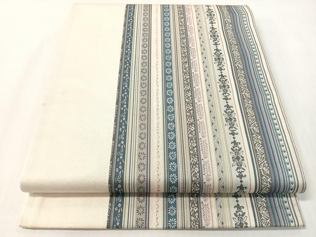 平和屋着物●本場筑前博多織　両面　全通柄京袋帯　花間道　正絹　逸品　CABI4203vp