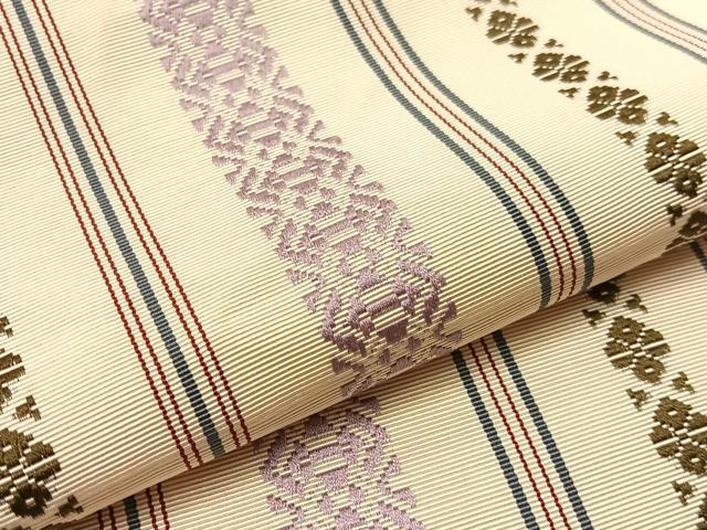 平和屋着物●本場筑前博多織　八寸名古屋帯　献上　正絹　逸品　CABI4204vp