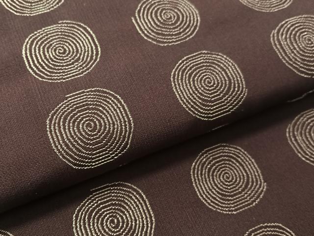 平和屋着物●龍村美術織物　九寸開き名古屋帯　渦巻　銀糸　正絹　逸品　CABI4212vp