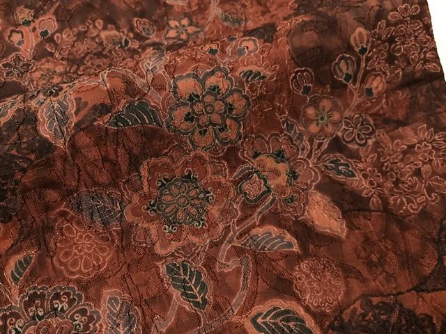 平和屋着物●全通柄袋帯　ふくれ織　更紗文　正絹　逸品　CABI4214vp