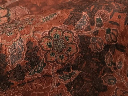 平和屋着物●全通柄袋帯　ふくれ織　更紗文　正絹　逸品　CABI4214vp