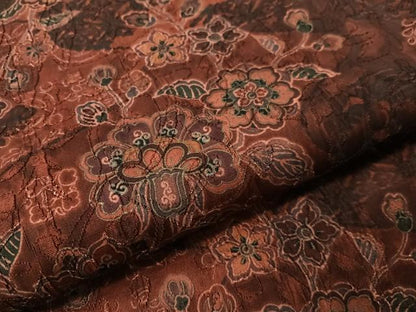 平和屋着物●全通柄袋帯　ふくれ織　更紗文　正絹　逸品　CABI4214vp