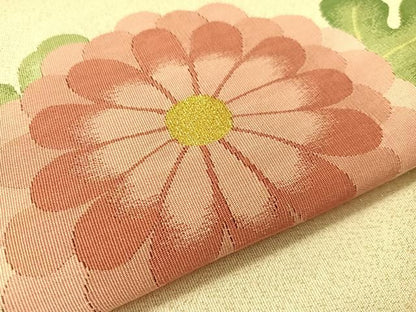 平和屋着物●爪掻き本綴れ　八寸名古屋帯　菊花文　金銀糸　正絹　逸品　CABI4225vp