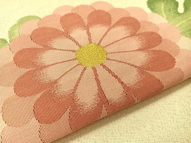 平和屋着物●爪掻き本綴れ　八寸名古屋帯　菊花文　金銀糸　正絹　逸品　CABI4225vp