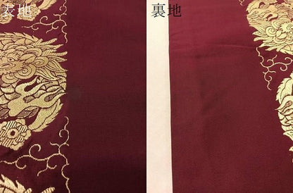 平和屋着物●アンティーク　大正ロマン　全通柄　九寸名古屋帯　雲龍　正絹　逸品　CABI4231vp