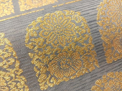 平和屋着物●六通柄袋帯　跳び兎　金糸　正絹　逸品　未使用　CABI4234vp