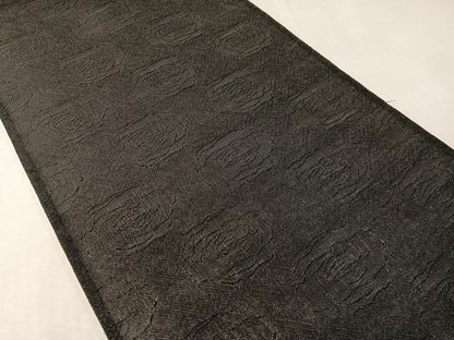 平和屋着物▽染色作家　草野一騎　全通柄袋帯　スリーシーズン　春夏秋　櫛織　変わり市松文様　金銀糸　正絹　逸品　CABI4244vp