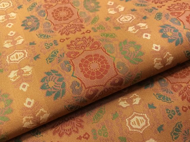 平和屋着物●九寸開き名古屋帯　更紗間道　正絹　逸品　CABI4248vp