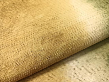 平和屋着物●両面　六通柄袋帯　紙布　霞文　金彩　正絹　逸品　CABI4253vp