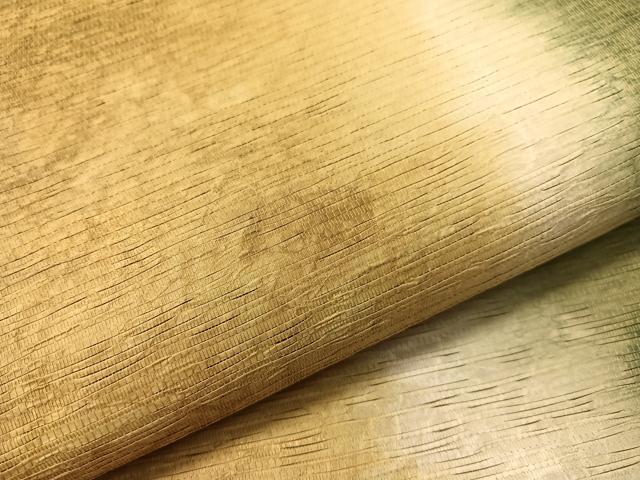 平和屋着物●両面　六通柄袋帯　紙布　霞文　金彩　正絹　逸品　CABI4253vp