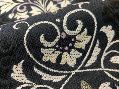 平和屋着物●九寸名古屋帯　唐織　唐草文　金糸　正絹　逸品　CABI4255vp