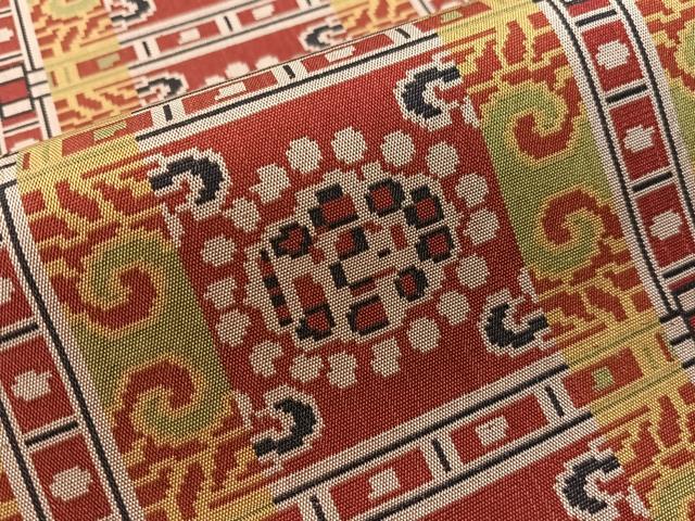 平和屋着物●龍村美術織物　九寸開き名古屋帯　法隆寺蜀紅錦　正絹　逸品　CABI4256vp