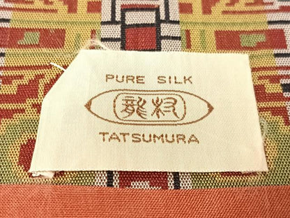 平和屋着物●龍村美術織物　九寸開き名古屋帯　法隆寺蜀紅錦　正絹　逸品　CABI4256vp