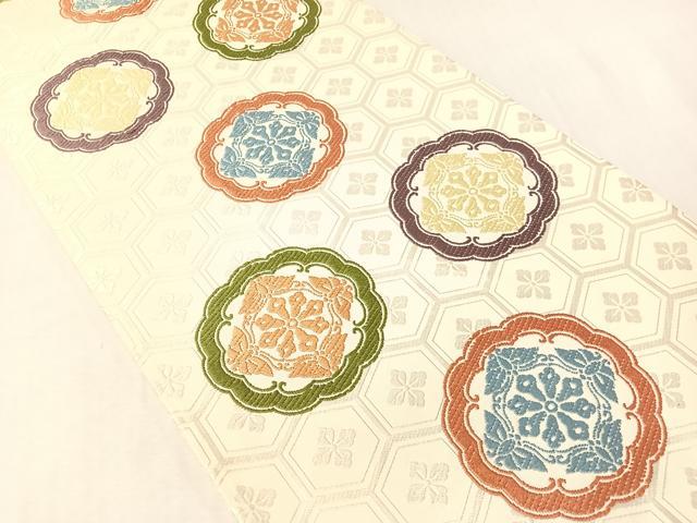 平和屋着物●六通柄袋帯　唐織　吉祥花蝶文　正絹　逸品　CABI4260vp