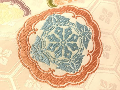平和屋着物●六通柄袋帯　唐織　吉祥花蝶文　正絹　逸品　CABI4260vp