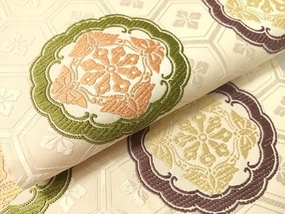 平和屋着物●六通柄袋帯　唐織　吉祥花蝶文　正絹　逸品　CABI4260vp