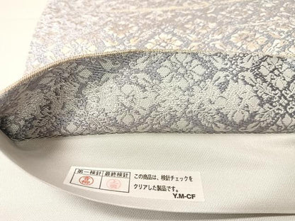 平和屋着物●六通柄袋帯　静奈美調小葵地紋　金糸　正絹　逸品　未使用　CABI4262vp