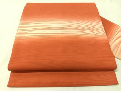 平和屋着物●東京友禅　熊谷好博子　塩瀬　九寸名古屋帯　杢目文様　正絹　逸品　CABI4277vp