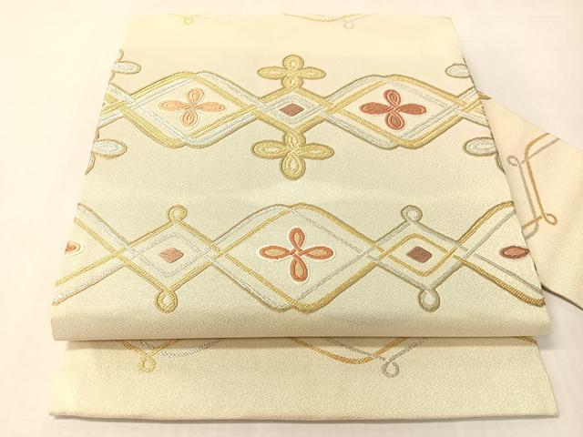 平和屋着物●九寸名古屋帯　唐織　吉祥花文　金銀糸　正絹　逸品　CABI4282vp