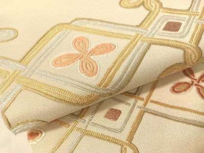 平和屋着物●九寸名古屋帯　唐織　吉祥花文　金銀糸　正絹　逸品　CABI4282vp