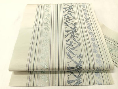 平和屋着物●本場筑前博多織　八寸名古屋帯　トンボ　正絹　逸品　CABI4285vp
