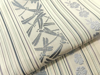 平和屋着物●本場筑前博多織　八寸名古屋帯　トンボ　正絹　逸品　CABI4285vp