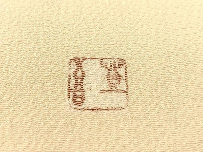 平和屋着物●人間国宝・羽田登喜男　九寸名古屋帯　草花文　鬼しぼ縮緬　正絹　逸品　CABI4286vp