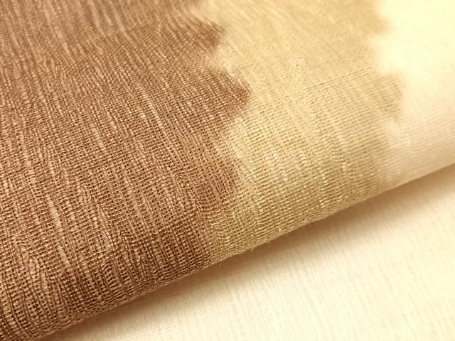 平和屋着物▽九寸名古屋帯　スリーシーズン　春夏秋　櫛織　道長文様　正絹　逸品　CABI4295vp
