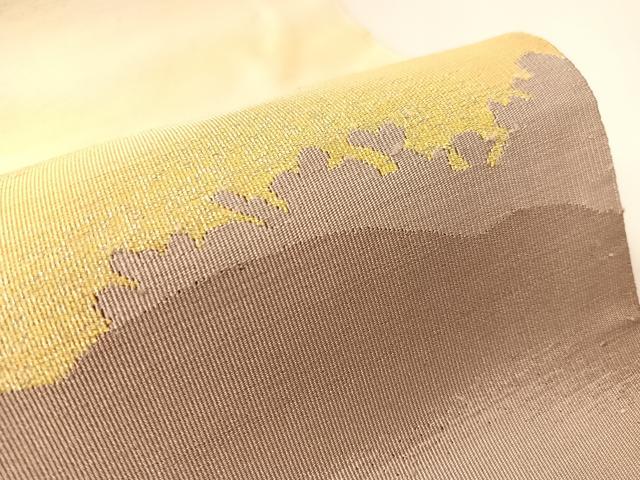 平和屋着物●爪掻き本綴れ 八寸名古屋帯 遠山風景文 金糸 正絹 逸品 CABI4296vp