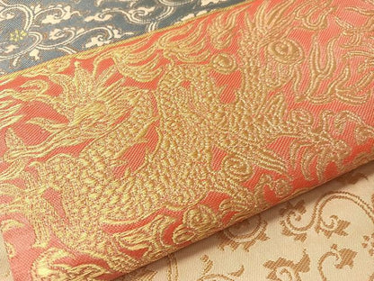 平和屋着物●龍村晋謹製　六通柄袋帯　炎繪易龍文錦　正絹　逸品　CABI4300vp