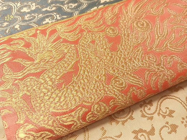 平和屋着物●龍村晋謹製　六通柄袋帯　炎繪易龍文錦　正絹　逸品　CABI4300vp